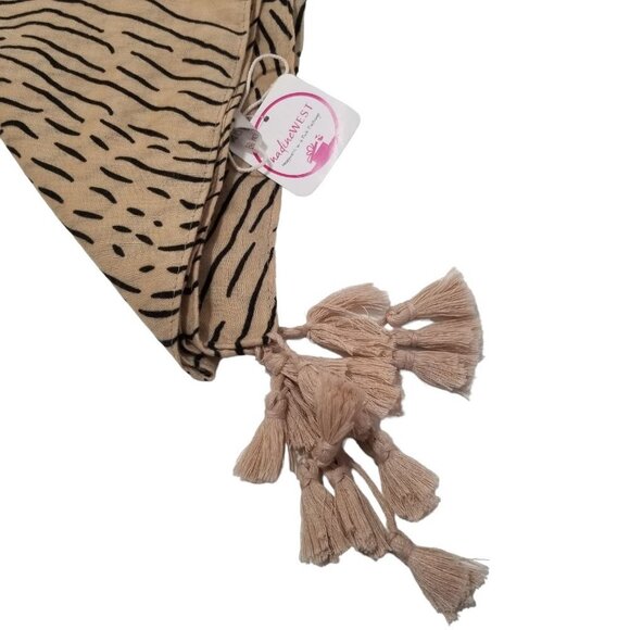 NWT Nadine West Large Scarf Size 6FtX32In Color Beige - Picture 5 of 10
